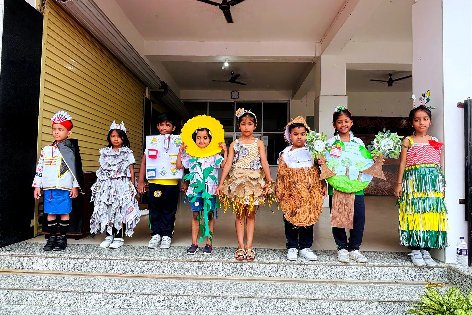 World Environment Day costumes made from paper and leaves, June 2026