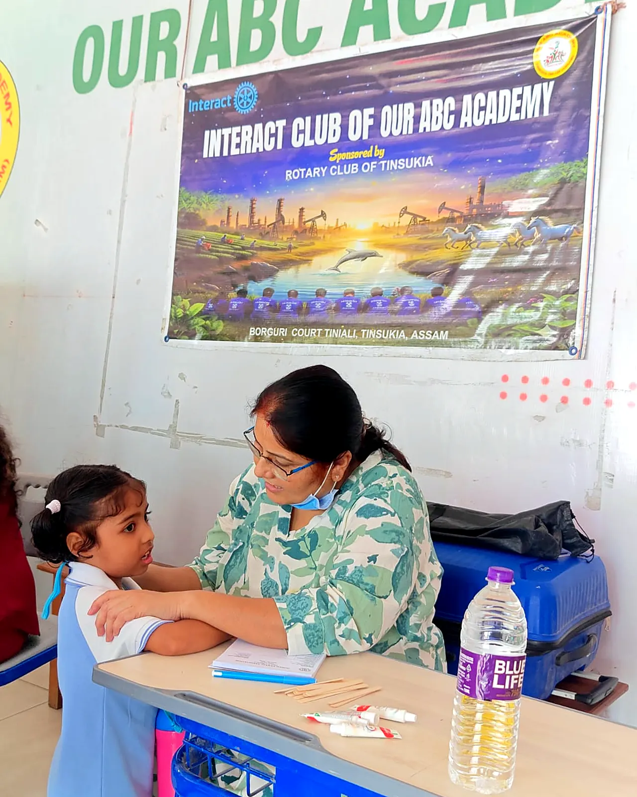 Health camp run by the Interact Club of Our ABC Academy, sponsored by the Rotary Club of Tinsukia