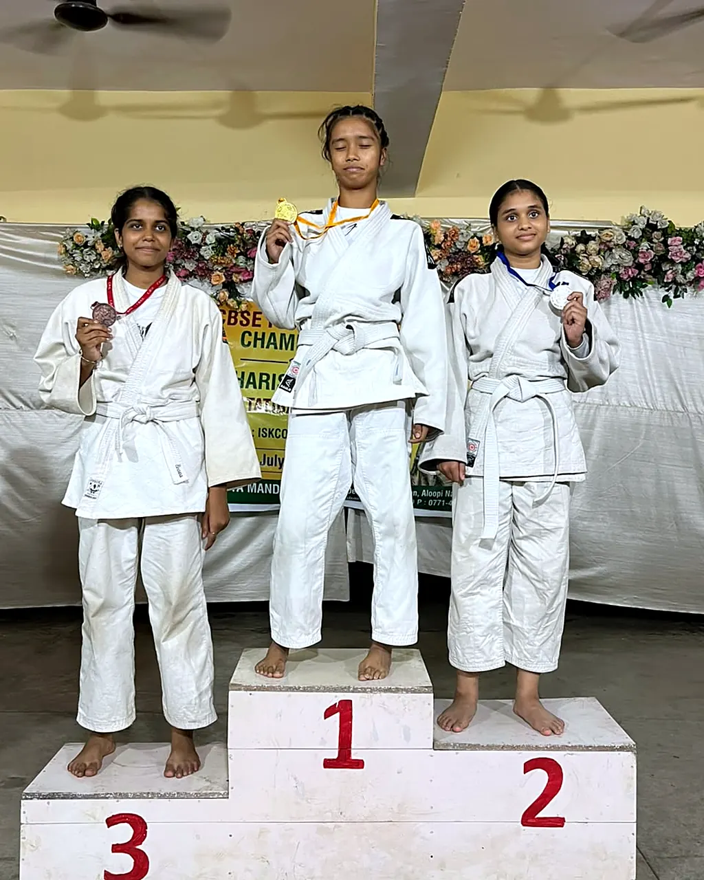 On the judo podium