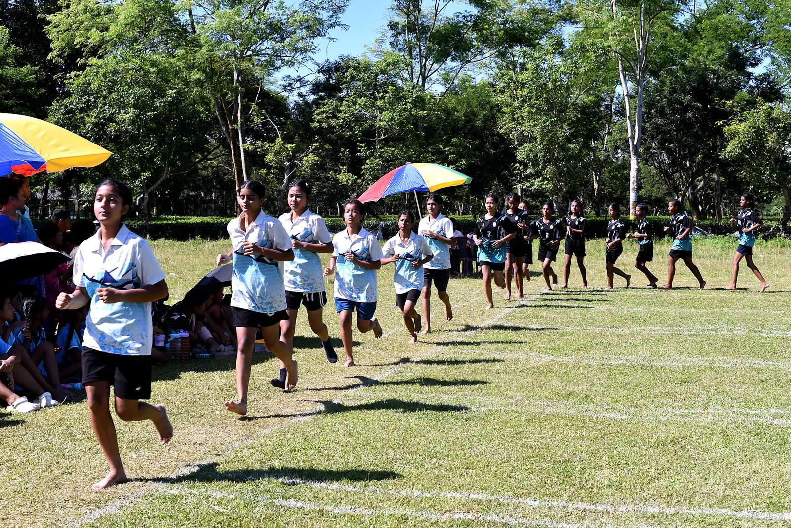 The chase line in full flight