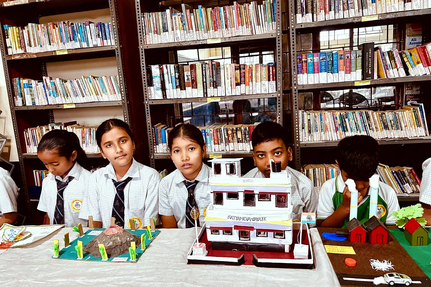 Model-making exhibition in the library