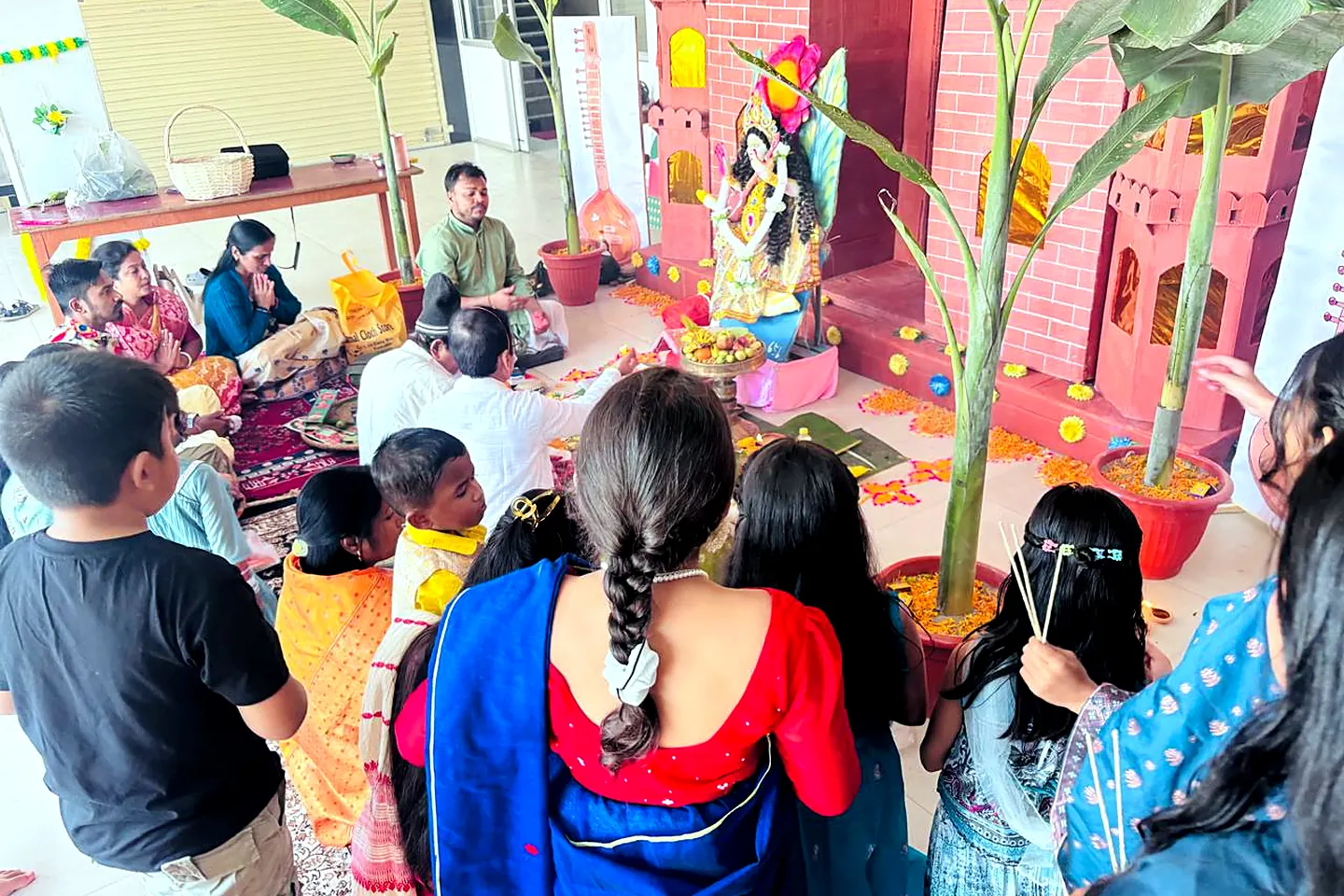 Morning of Saraswati Puja