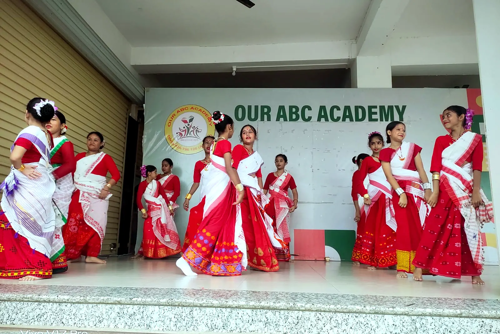 A cultural programme on the stage