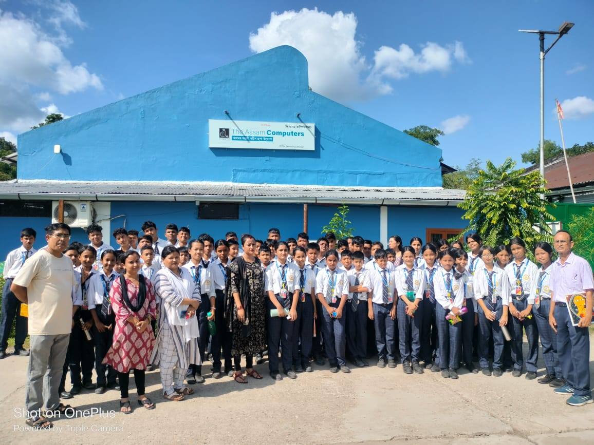 Senior students at The Assam Computers educational visit